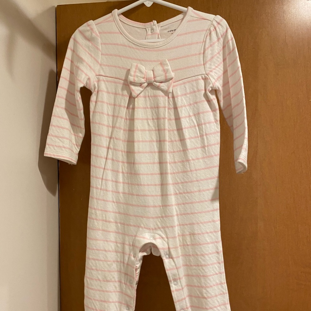 Janie and Jack one piece- light stain on the leg